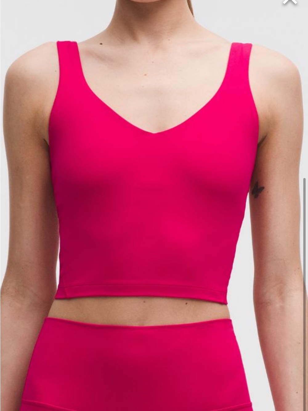 Lululemon Align Crop Tank, Size 4 bright pink